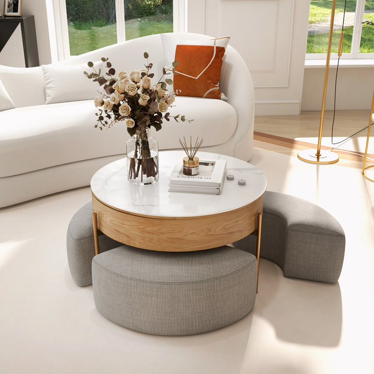 Arlo coffee table with outlet storage